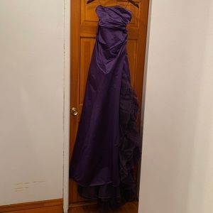 Ralph Lauren Collection Silk Purple Strapless Gown
